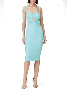 Likely Terry Sleeveless Bodycon Midi Dress - 6 - Tiffany Blue